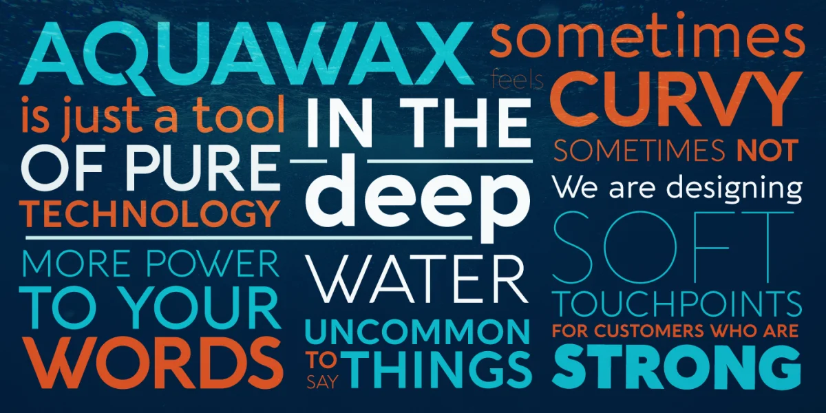 Aquawax Pro Font Family preview 5