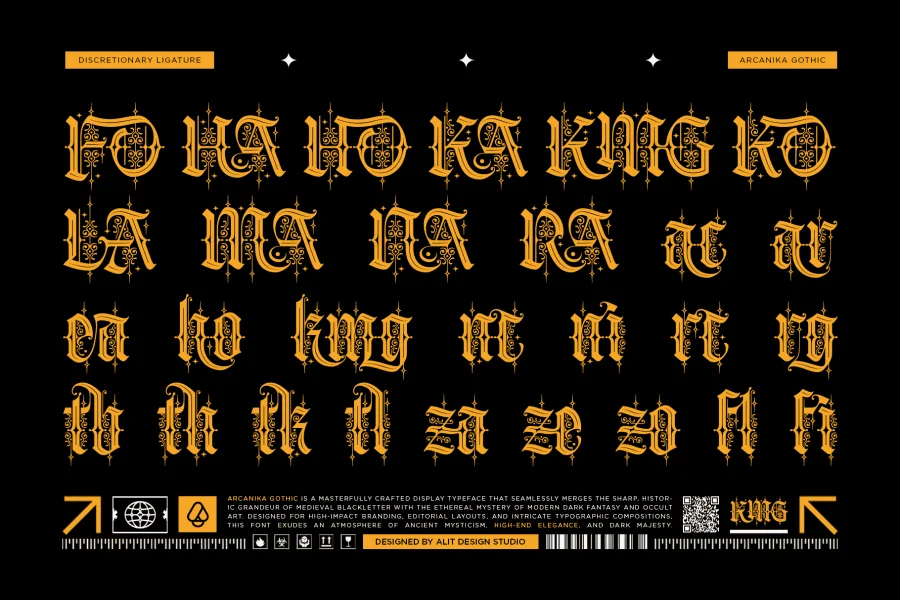 Arcanika Gothic Font preview 2