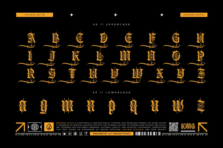 Arcanika Gothic Font preview 8