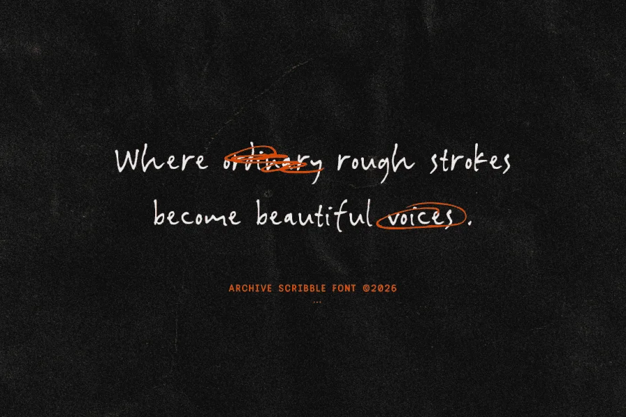 Archive Scribble DEMO Font preview 10