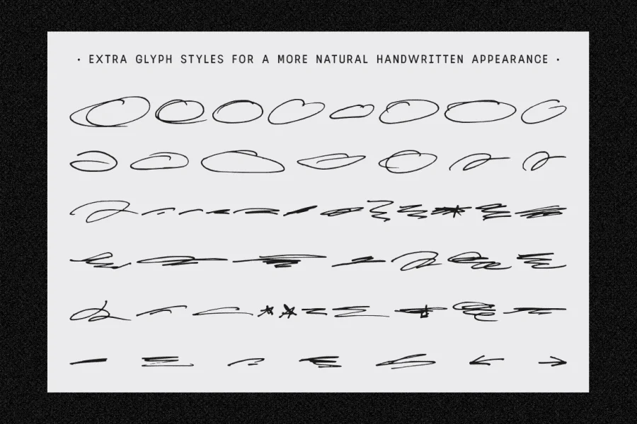 Archive Scribble DEMO Font preview 9