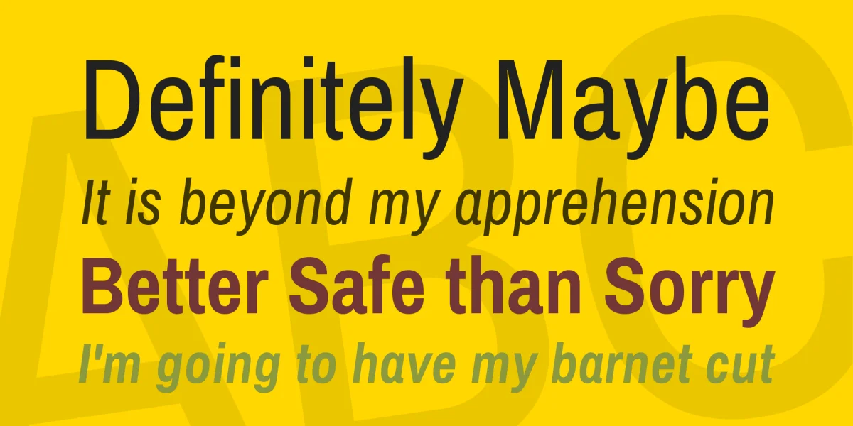 Archivo Narrow Font Family preview 2