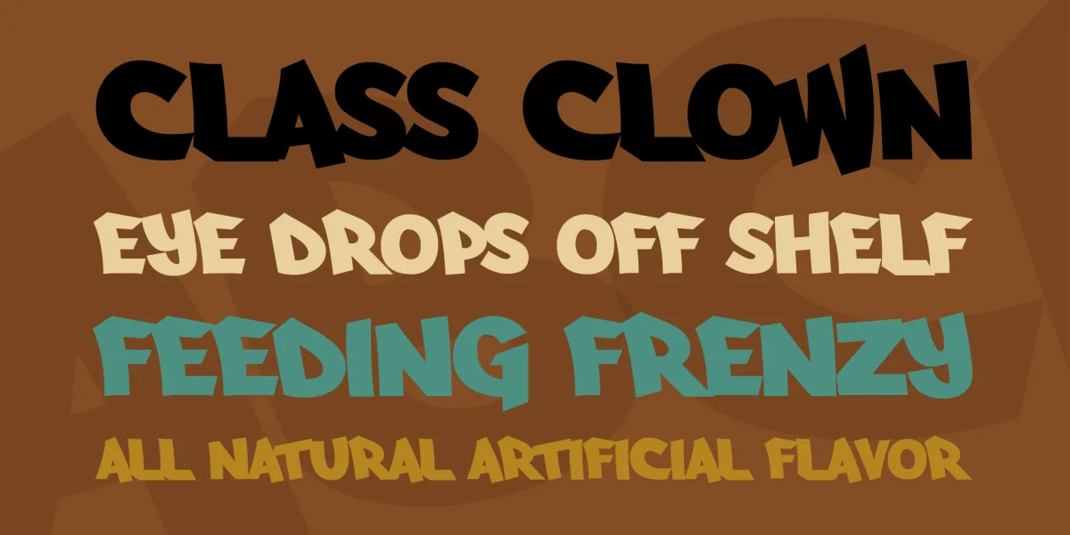 Arfmoochikncheez Font preview 2