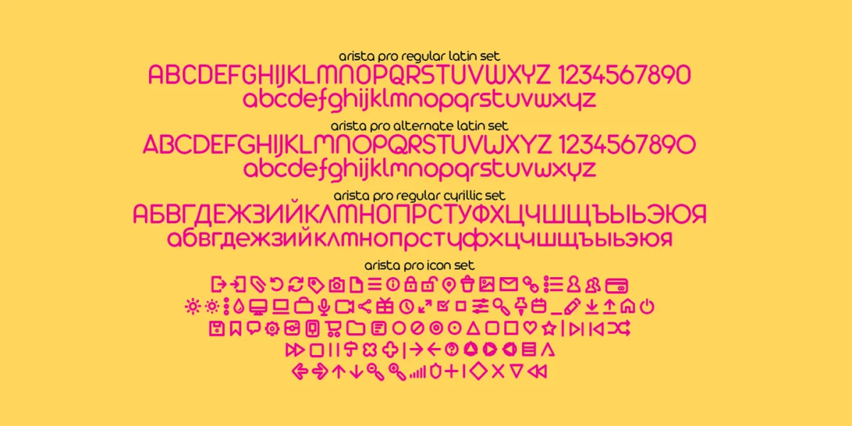 Arista Pro Font Family preview 10
