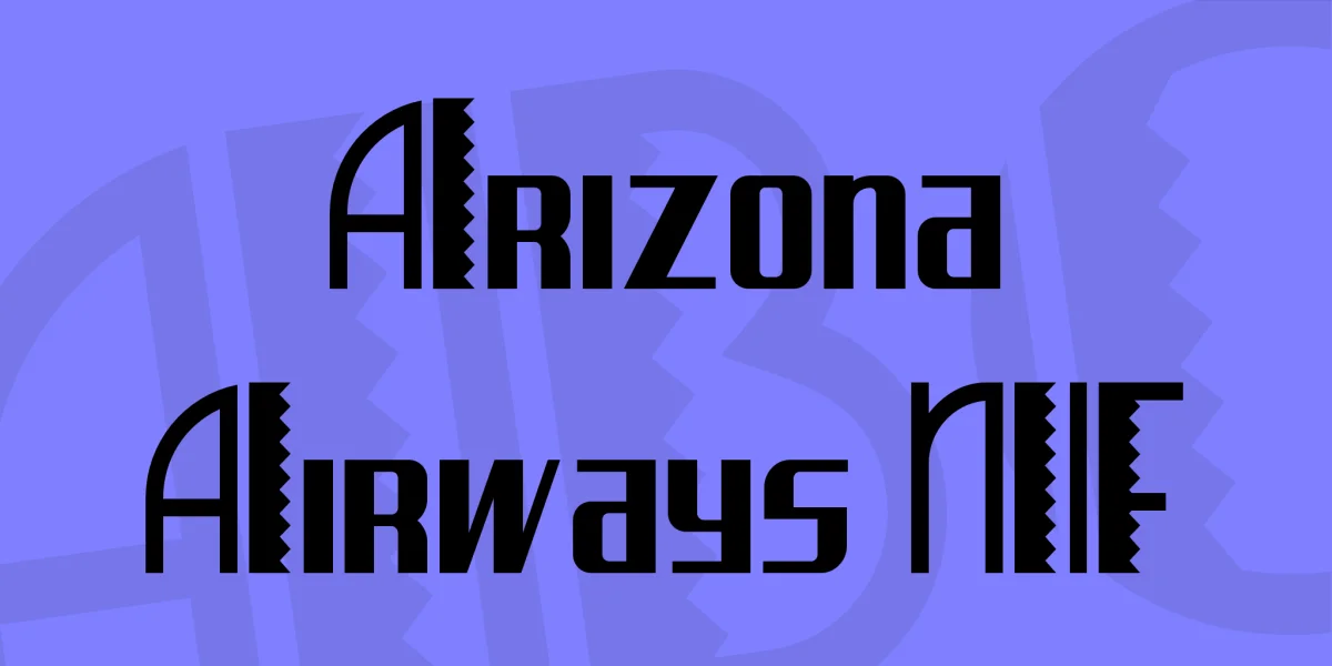 Arizona Airways NF Font
