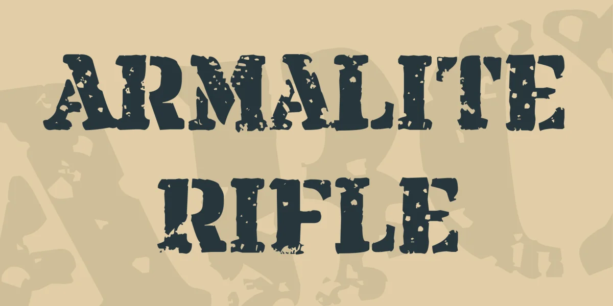 Armalite Rifle Font preview 2