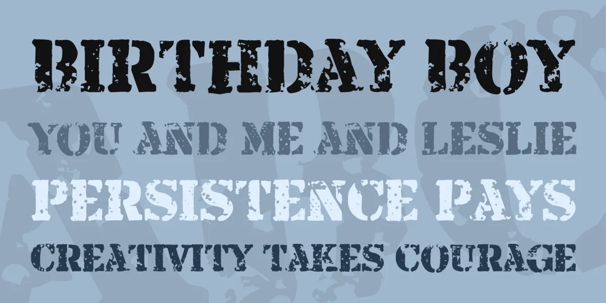 Armalite Rifle Font preview 3