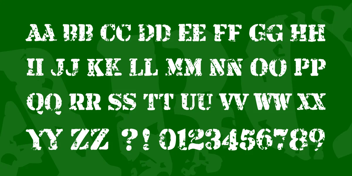 Armalite Rifle Font preview 4