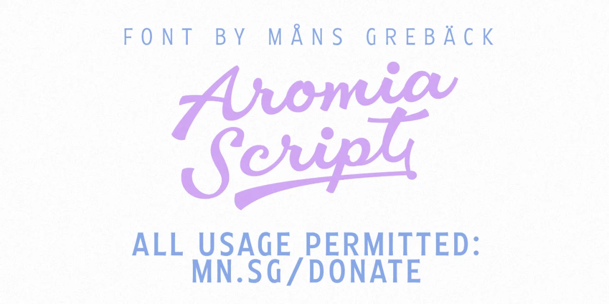 Aromia Script Font Family