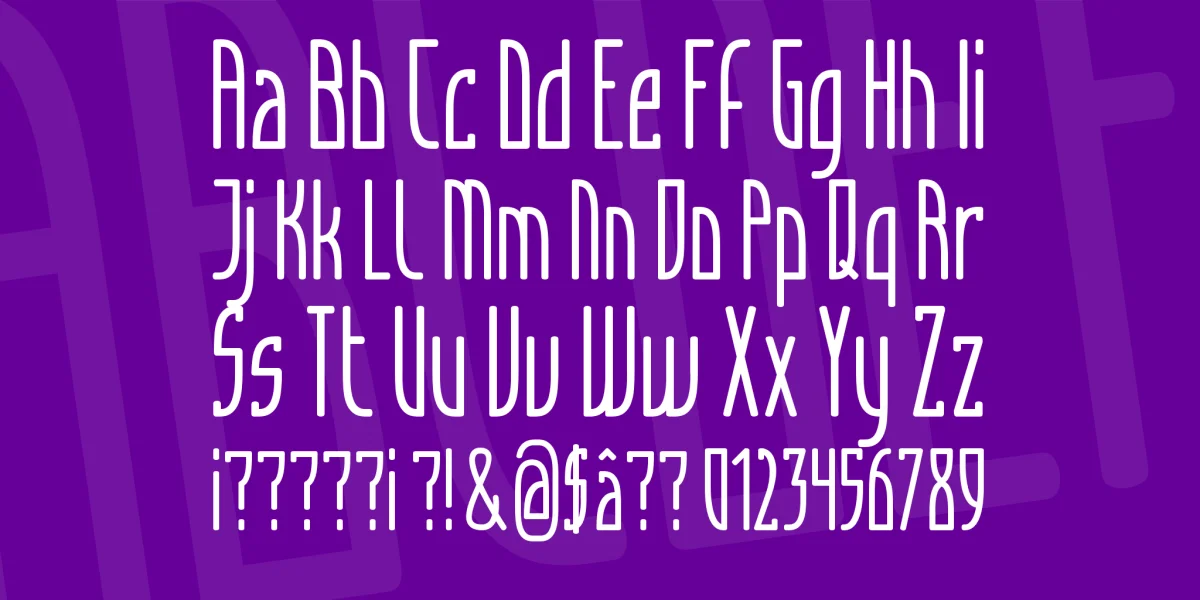 Articulate Font preview 3