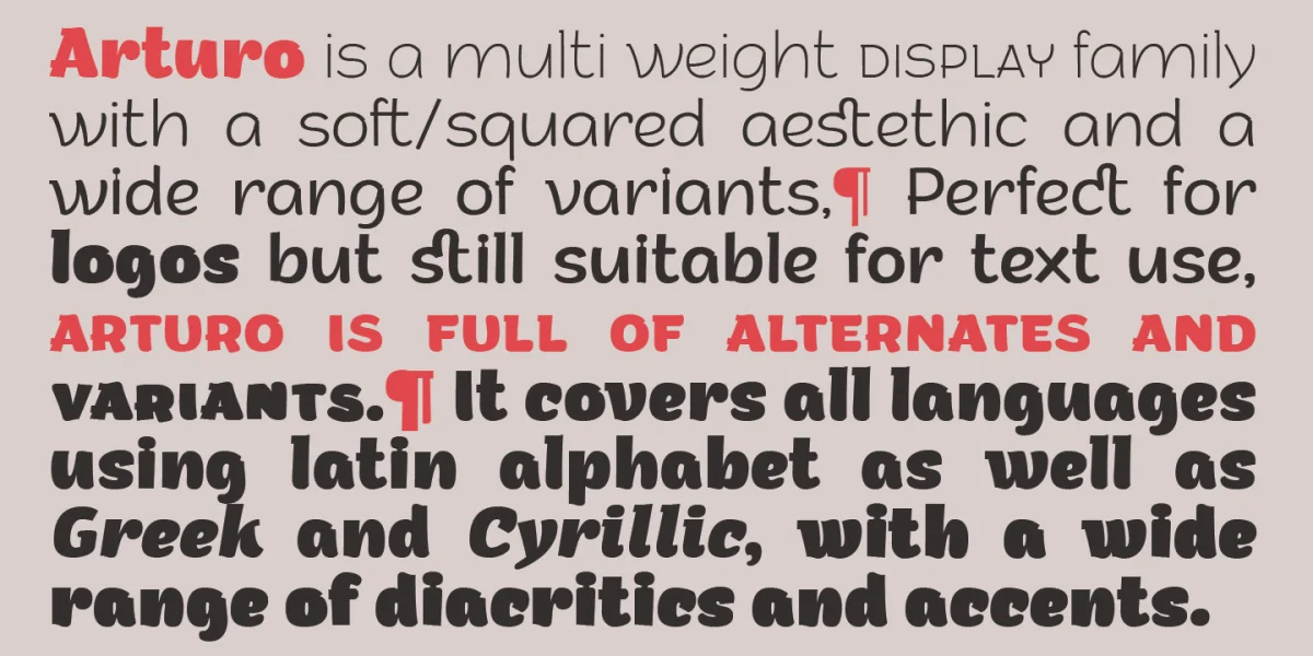 Arturo Trial Font Family preview 4