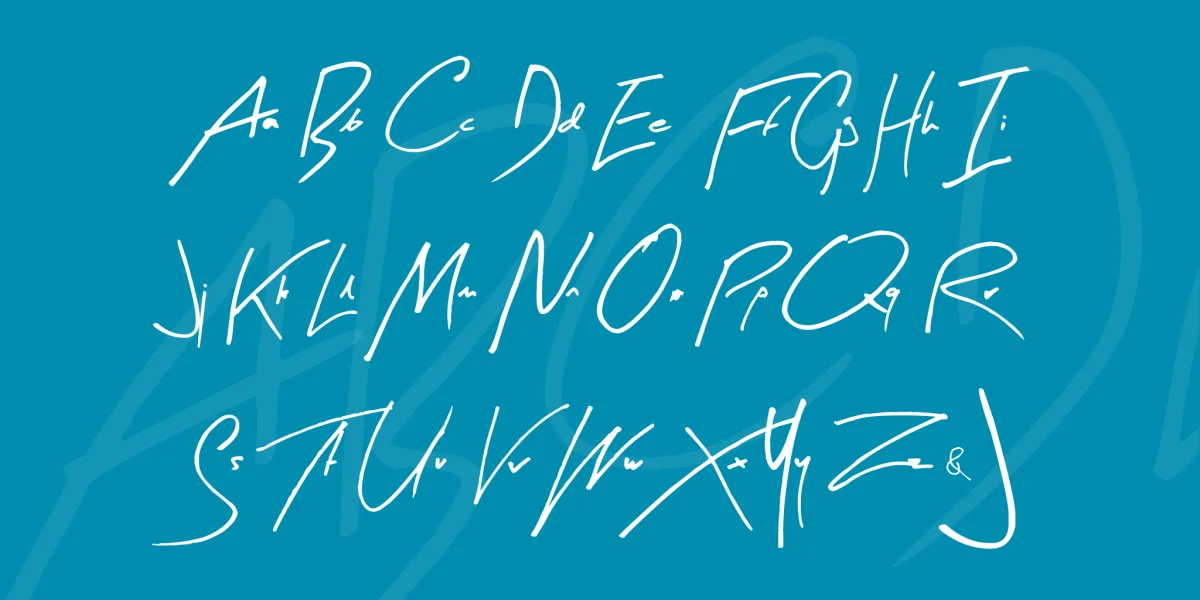 Arty Signature Font preview 2