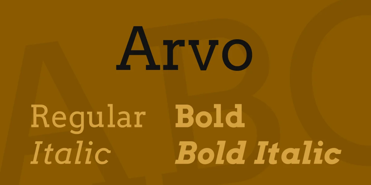 Arvo Font Family