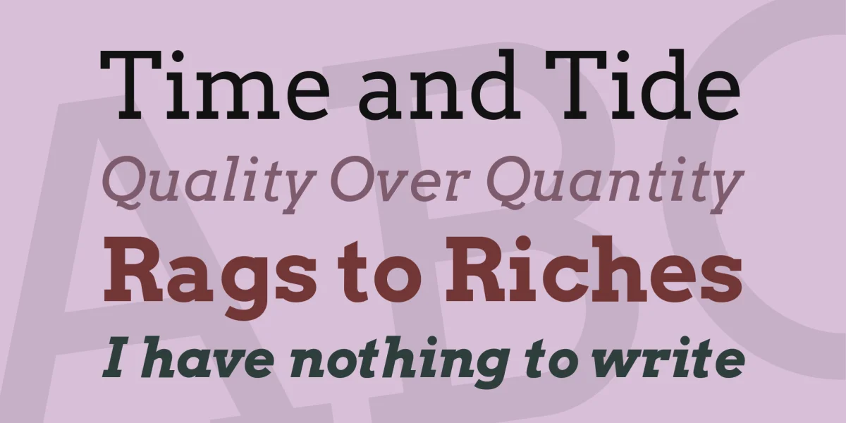Arvo Font Family preview 2