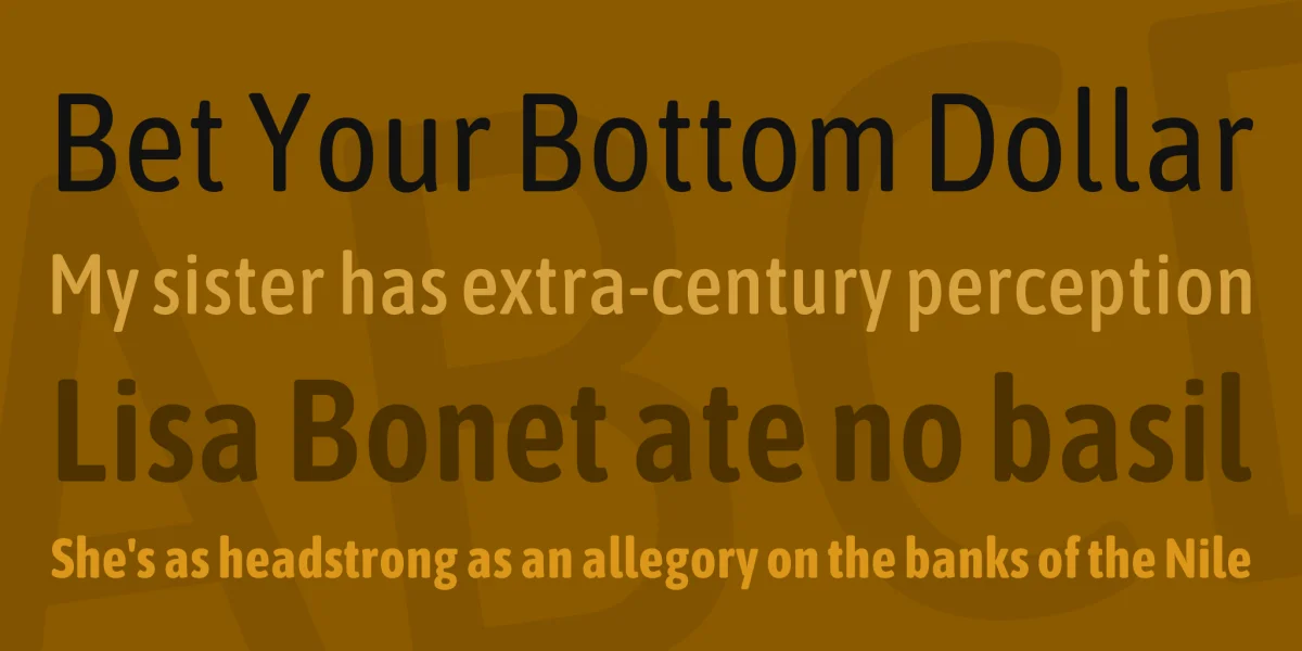 Asap Condensed Font Family preview 2