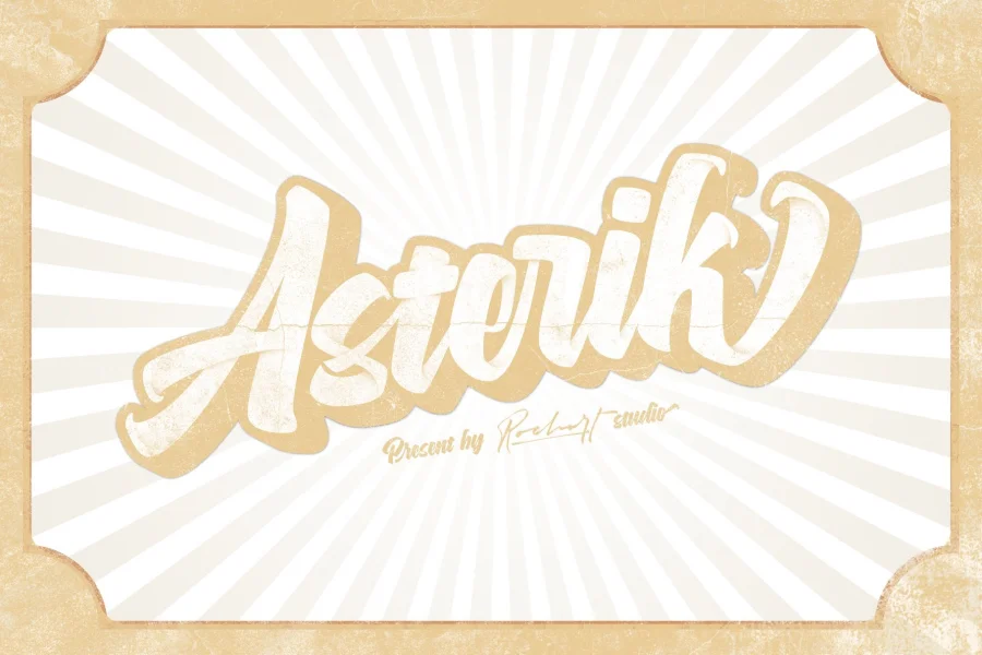 Asterik Font preview 11
