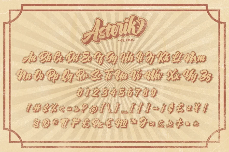Asterik Font preview 2
