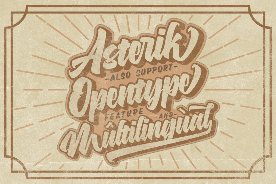 Asterik Font preview 3