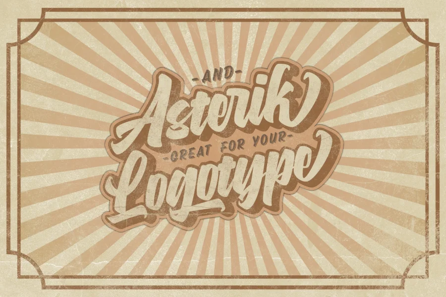 Asterik Font preview 5