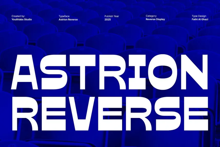 Astrion Reverse Font preview 2