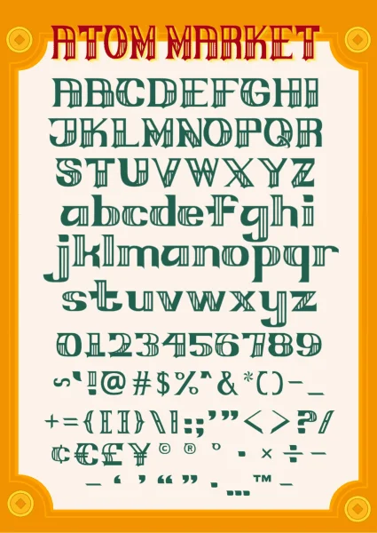 AtomMarket Font preview 2