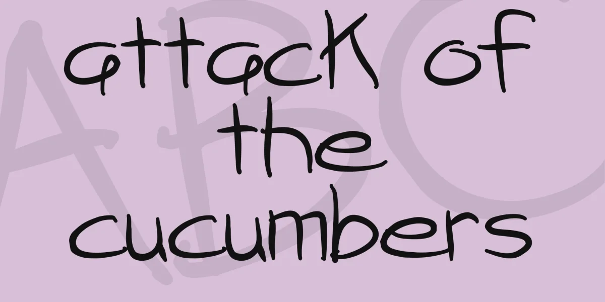 attack of the cucumbers Font