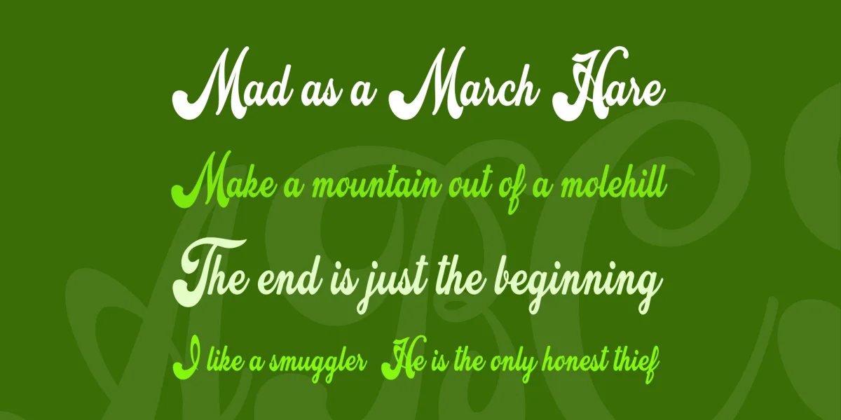 Attraction Personal Use Font preview 3