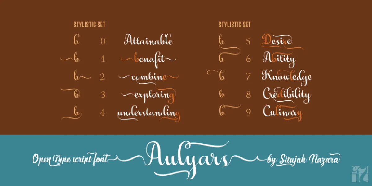Aulyars Font Family preview 2