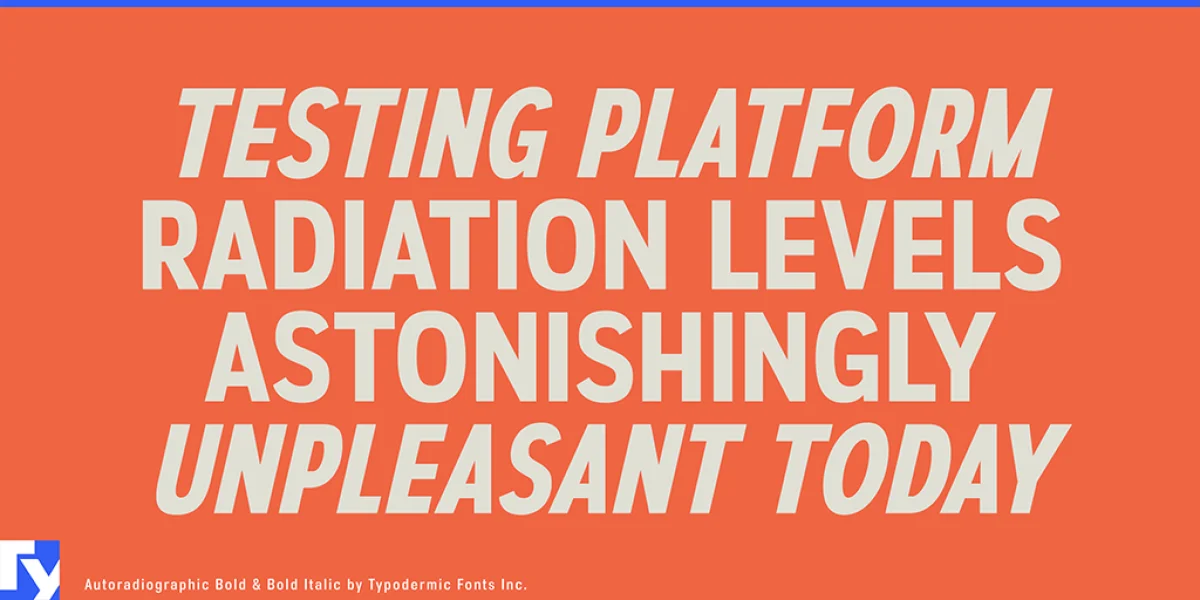 Autoradiographic Font Family preview 3