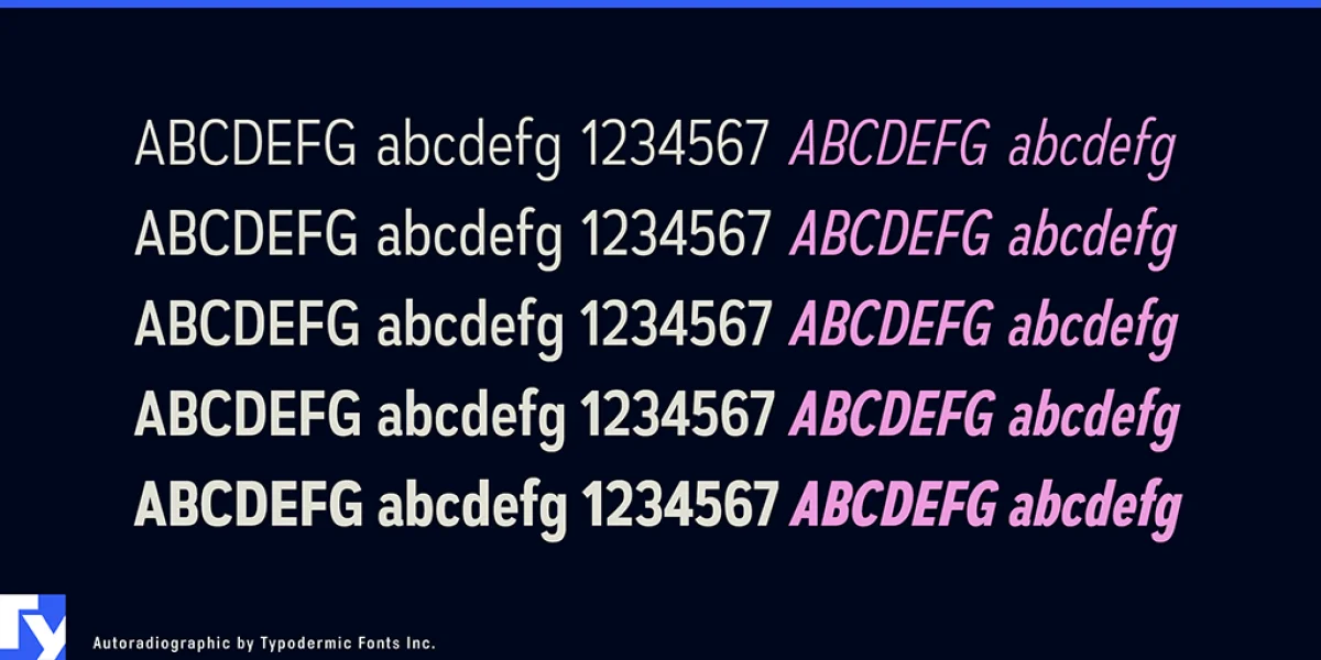 Autoradiographic Font Family preview 6