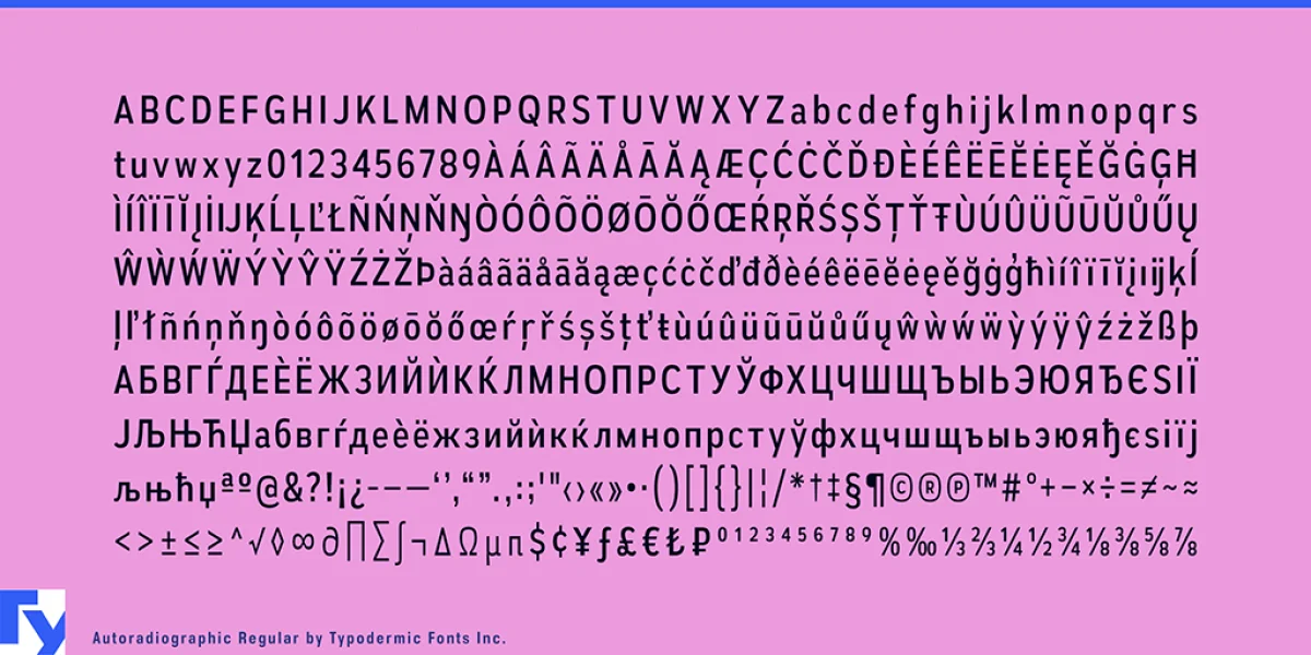 Autoradiographic Font Family preview 7