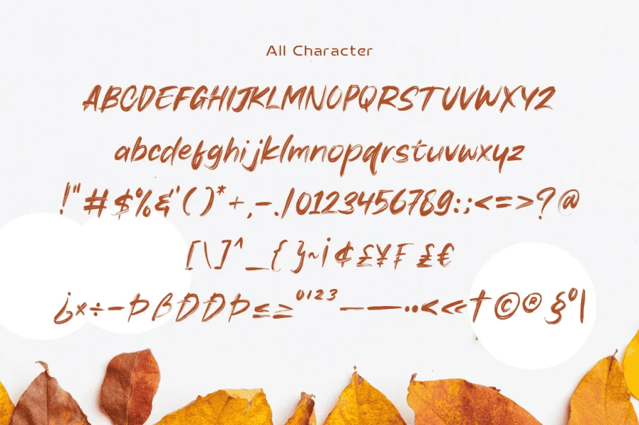Autumn Brush Font preview 12