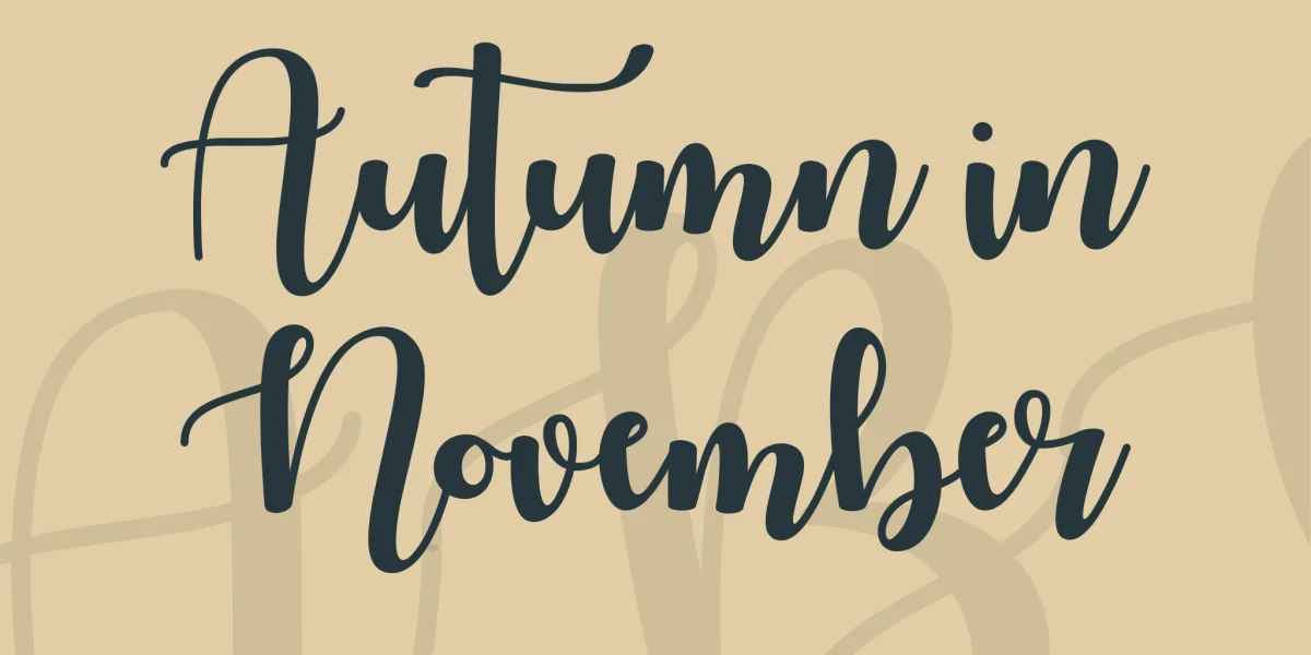 Autumn in November Font