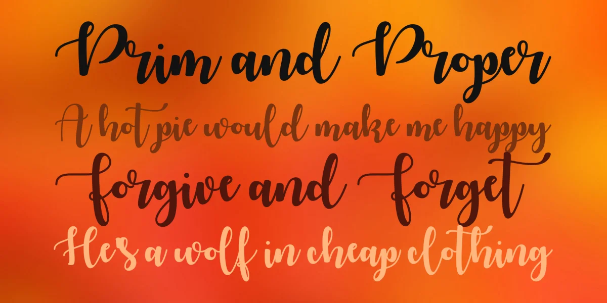 Autumn in November Font preview 2