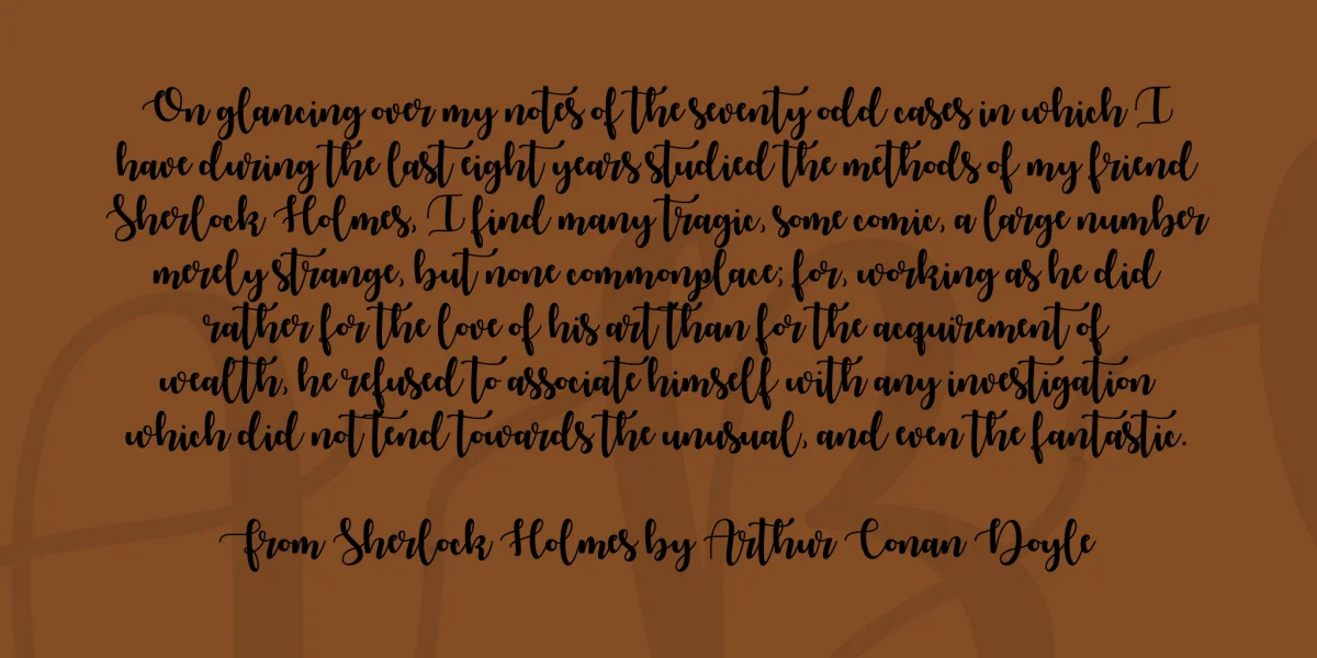 Autumn in November Font preview 3