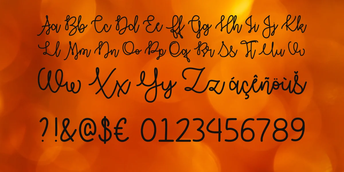 Autumn Moon Font preview 2