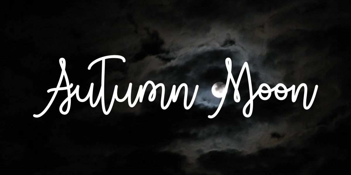 Autumn Moon Font preview 5