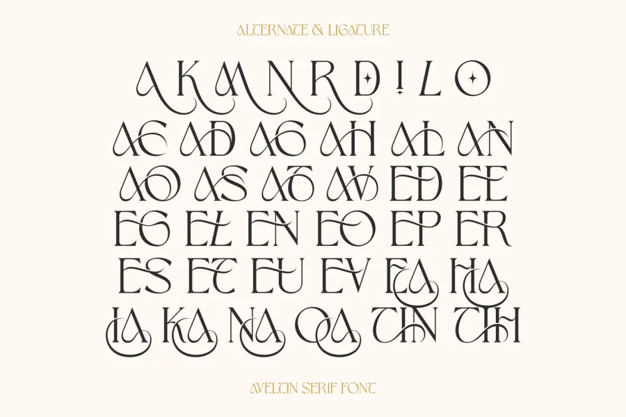Aveltin Font preview 2