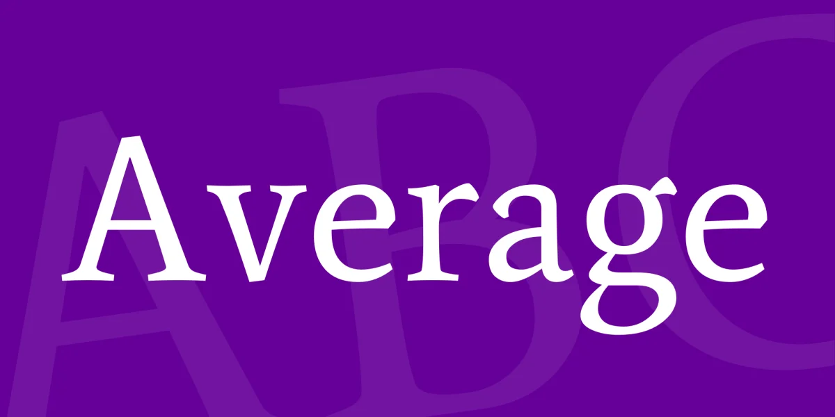 Average Font preview 2