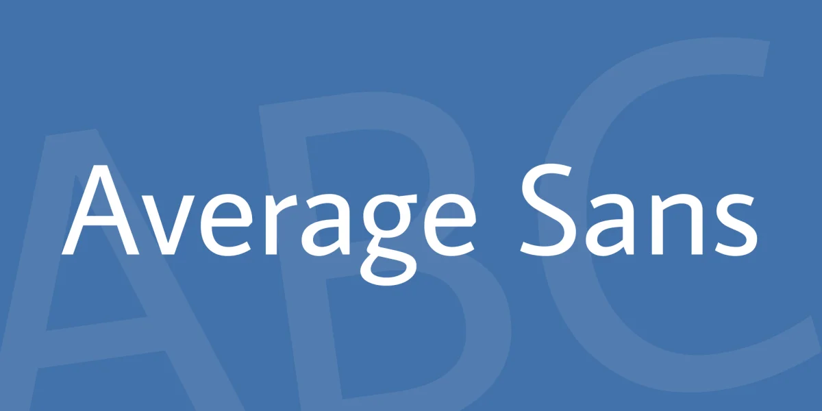 Average Sans Font preview 2
