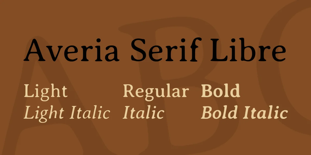 Averia Serif Libre Font Family