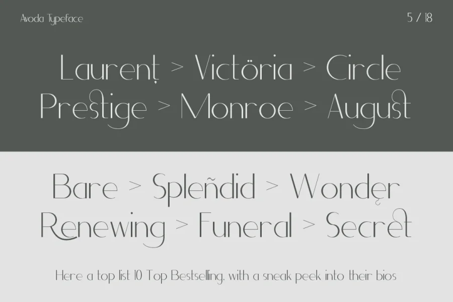 Avoda Font preview 7