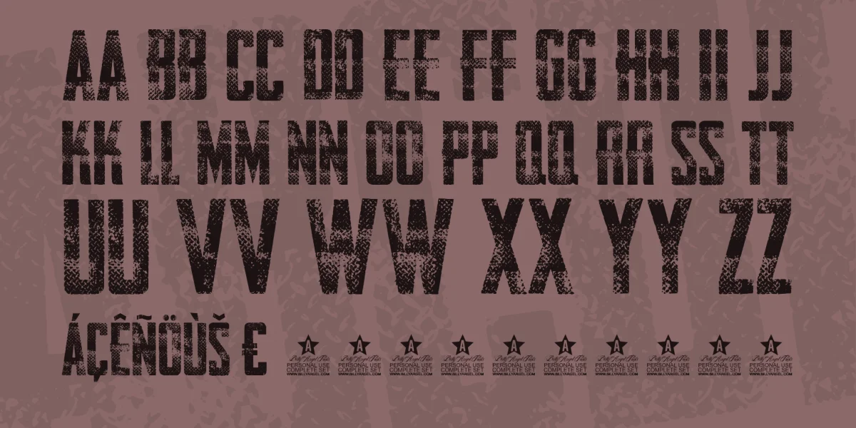 AWAKENNING STEEL Personal Use Font preview 3