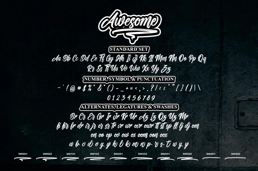 Awesome Font preview 2