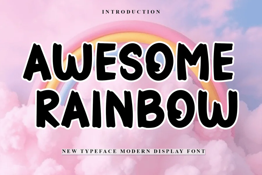 Awesome Rainbow Font