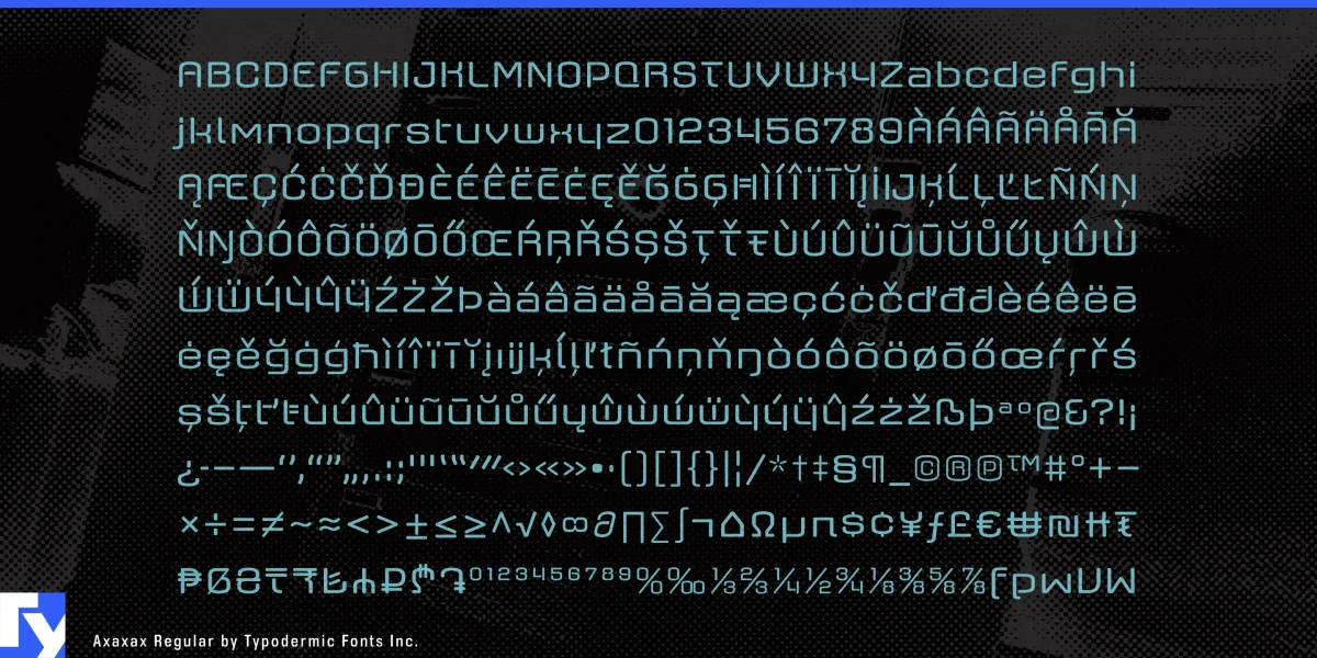 Axaxax Font preview 2