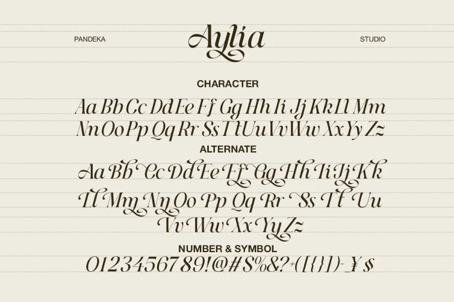 Aylia DEMO Font preview 5