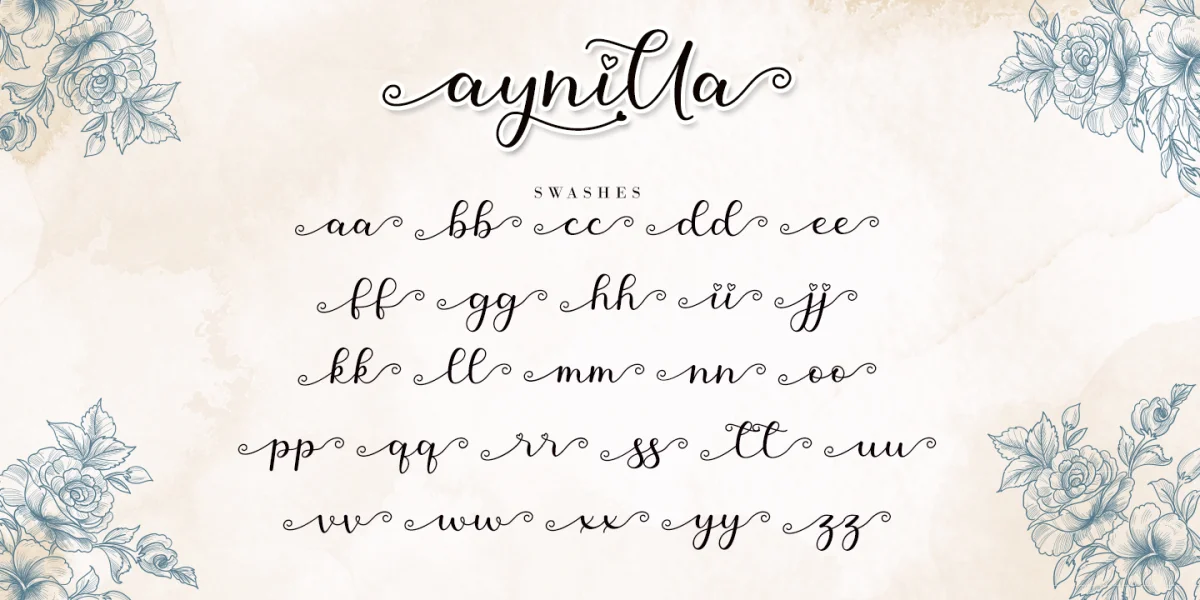 Aynilla Font preview 10