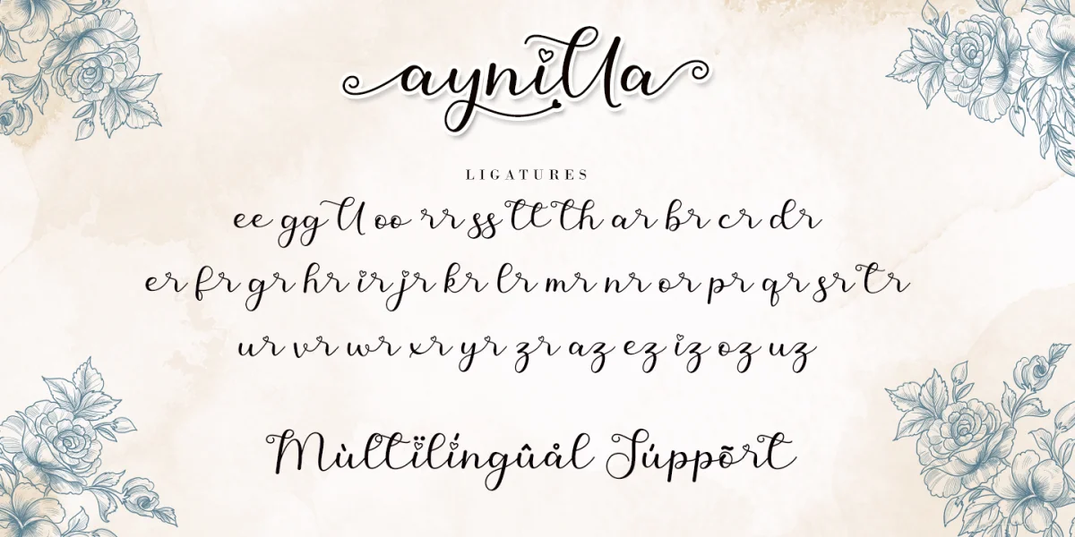 Aynilla Font preview 11