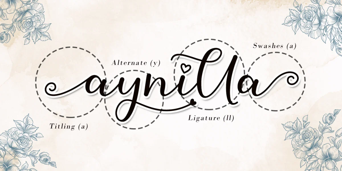 Aynilla Font preview 8